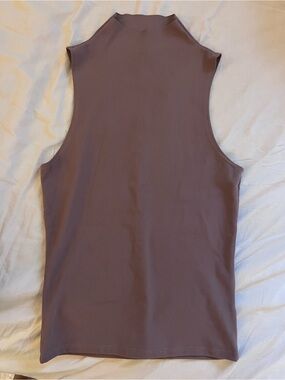 Nwot Joah Brown Sleeveless Mock Neck Tank